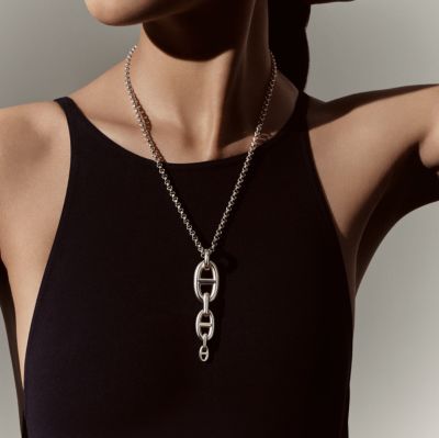 Hermes sales silver necklace